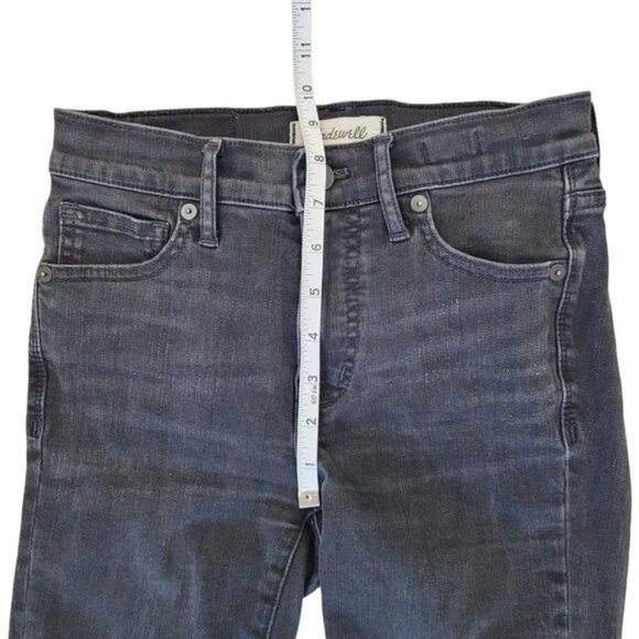Madewell 9” high rise skinny distressed jeans Black Sea size 24 - Picture 2 of 12